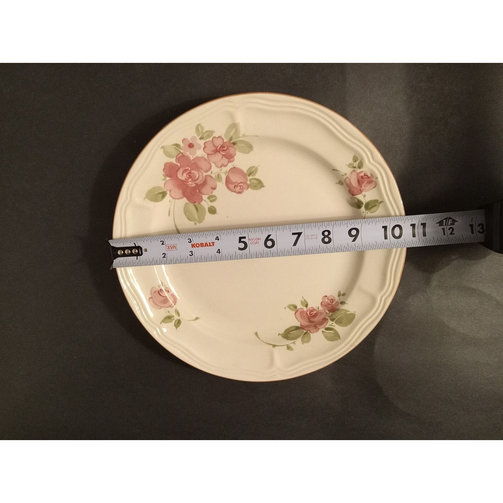 Vintage Gibson China Roseland Dinner Plates Pink‎ Roses Porcelain 10.75 Inch